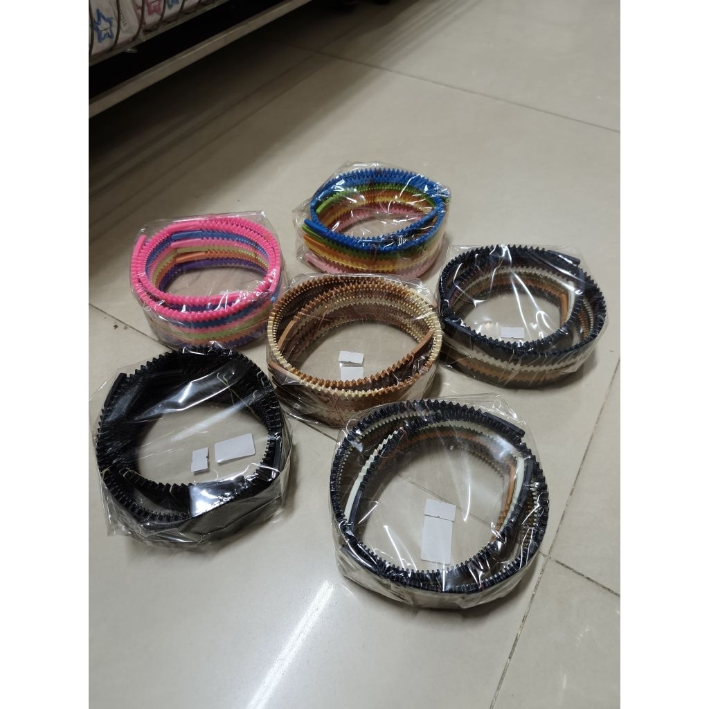 คาดผมตัวถูก คาดผมแฟชั่น หลายโทนสี แพค12ชิ้น