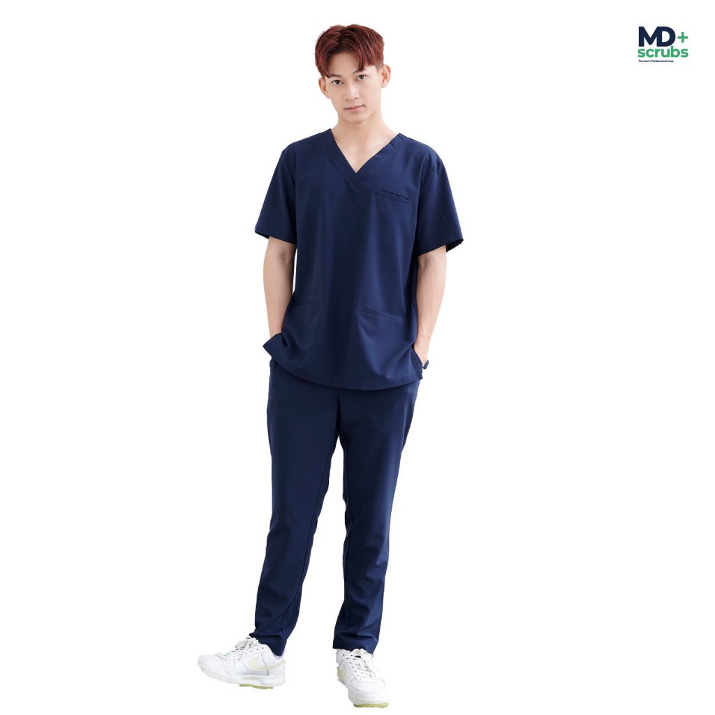 (ไม่ปักชื่อ) MD Scrubs plus ชุดสครับผู้ชาย รุ่น NOVA (ชุด รูปที่ 3