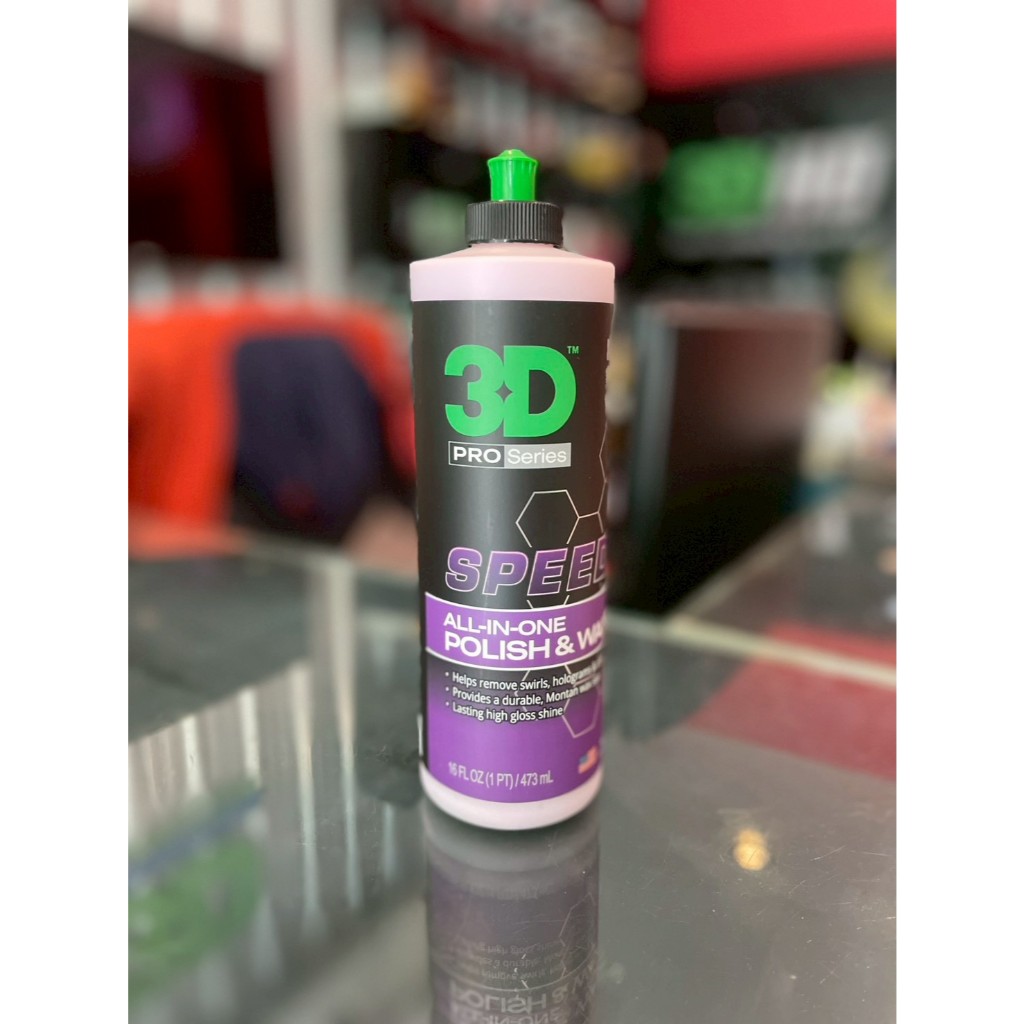 3D SPEED ขนาด 16oz - น้ำยาขัดพร้อมเคลือบเงาขั้นตอนเดียว All in One Polish ไม่มีฝุ่น นำเข้าจาก USA