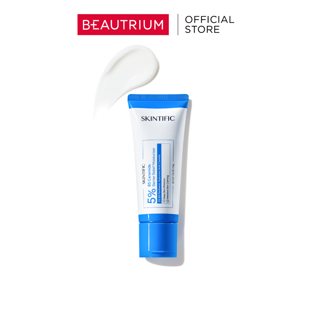 SKINTIFIC 5% B5 Ceramide Barrier Relief Moisturizer ผลิตภัณฑ์บำรุงผิวหน้า 50g