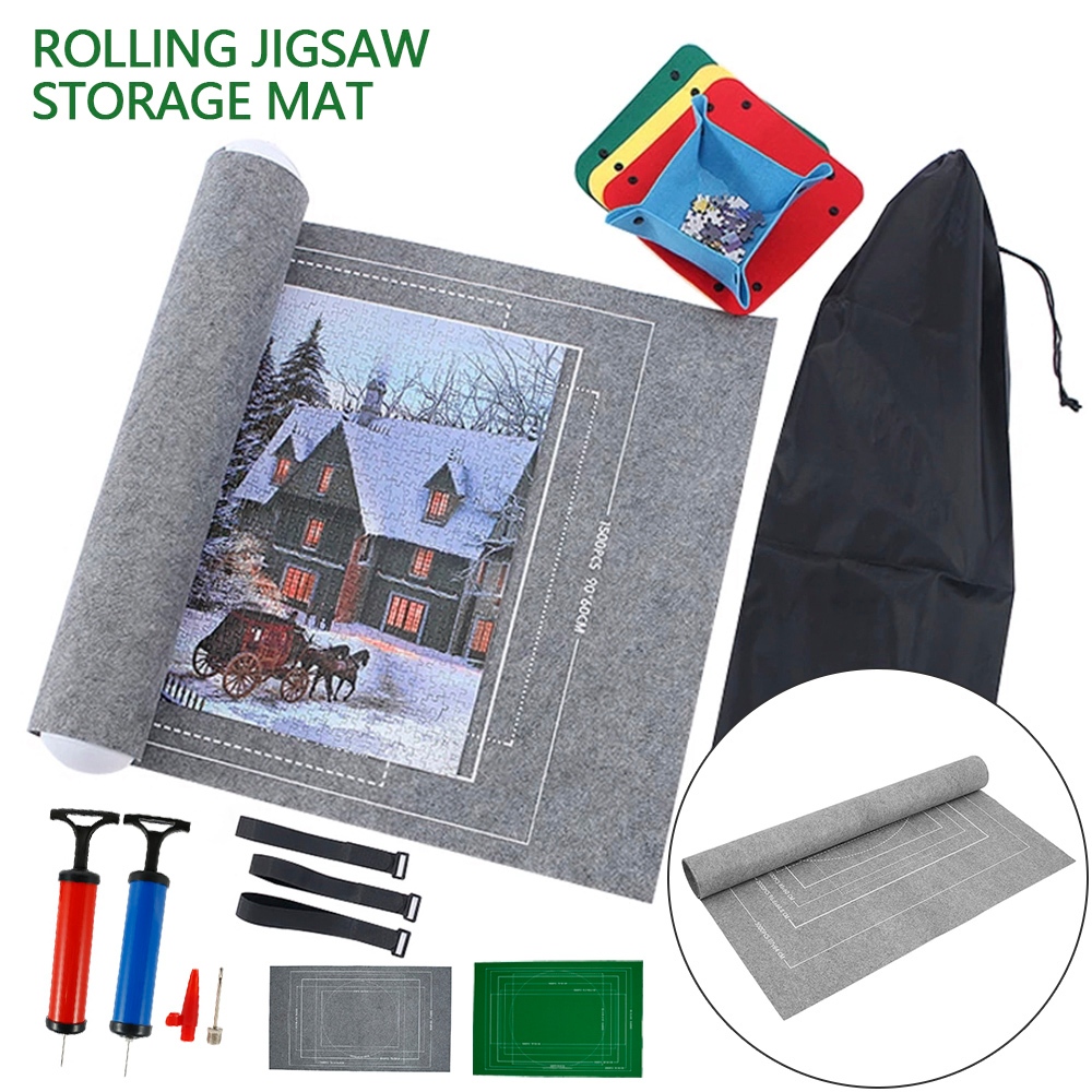 Puzzle Mat Jigsaw Puzzle Accessories Roll-Up Puzzle Underlay Felt Cloth
