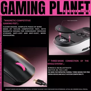 [ของแท้ 100%] XINMENG ZERO1 Pro เมาส์เกมมิ่งไร้สาย PAW3311 | 55g Ultra Light | 2.4G/BT/Wired | Optical Switch 100M