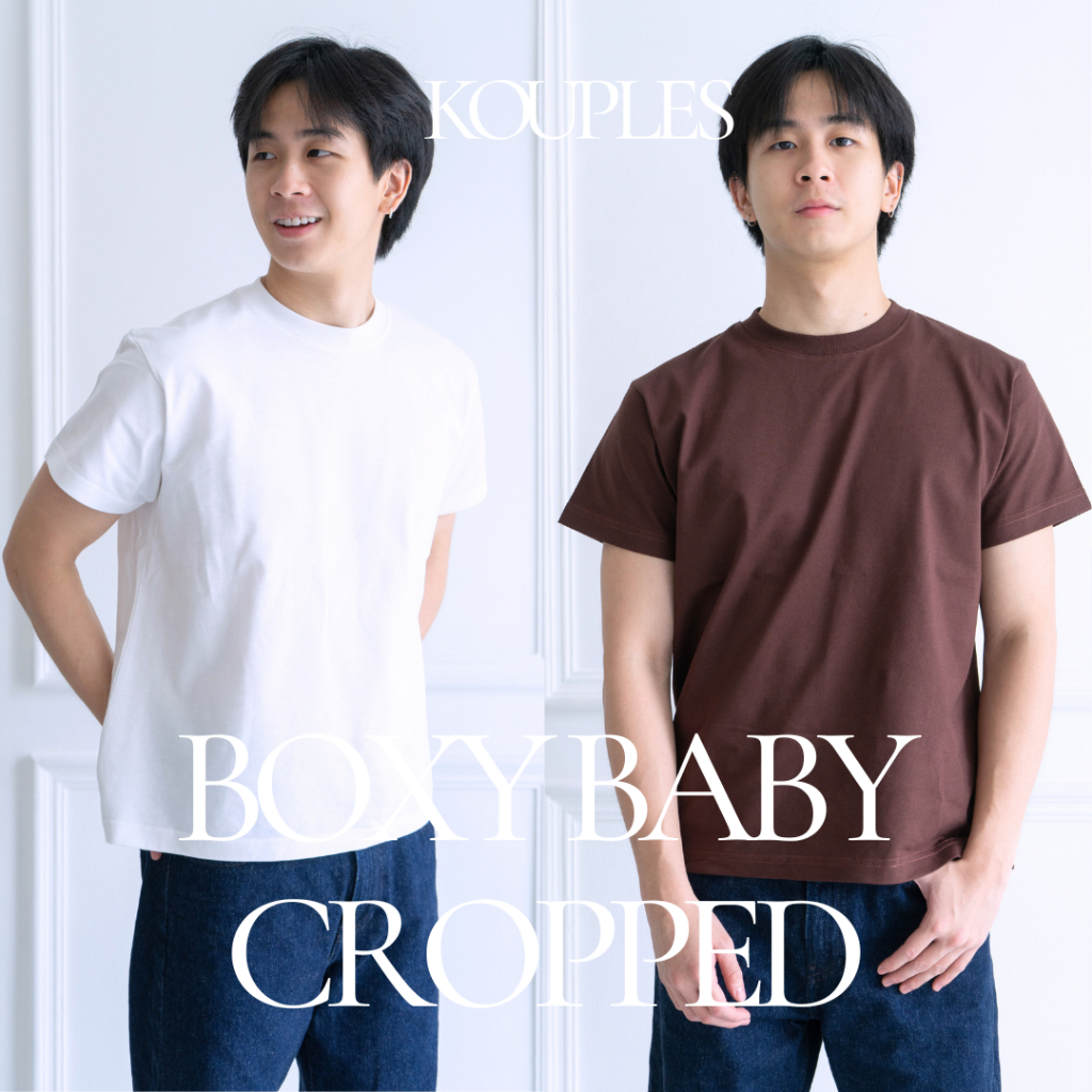 [ BOXY CROPPED เบบี้ครอป ] เสื้อครอป KOREAN CROPPED T SHIRT เสื้อยืด ผ้าหนา SUPER SOFT เป็นทรง