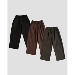Baggy Pants V.3 | Cotton Premium กางเกงขากระบอกใหญ่ ผ้าคอตตอนเนื้อกำลังดี เอวยืด ขาพับ 2 นิ้ว สไตล์ญี่ปุ่น