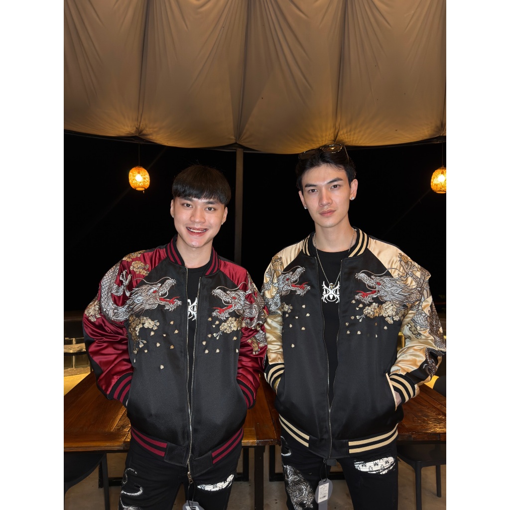 แจ็คเก็ตมังกร งานปักแน่นแน่นทั้งตัว ใส่ได้สองด้าน