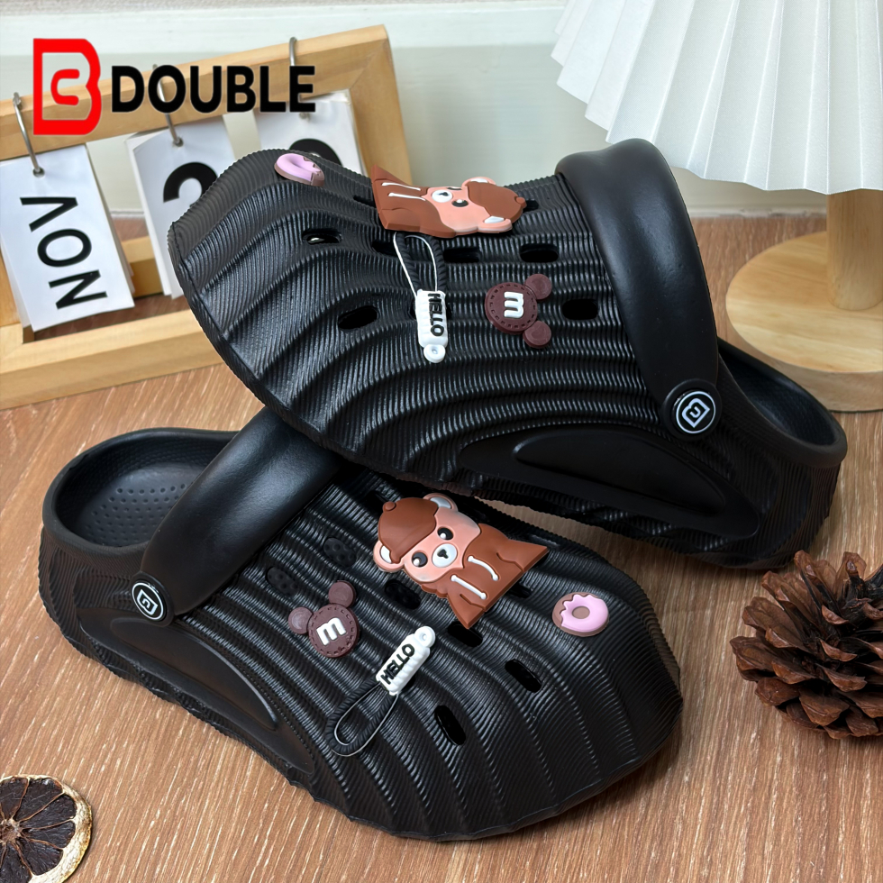 รองเท้าแตะคล็อก BB DOUBLE รุ่นใหม่ มีดีเทลหมีตุ๊กตา รูปที่ 2