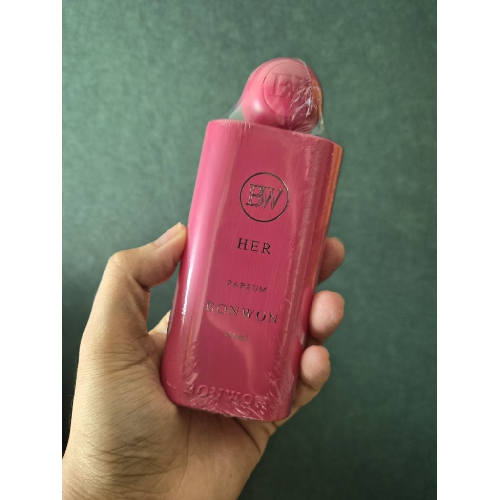 น้ำหอม Bonwon Her Perfume 100 ml. ‼️no box‼️ ขวดชมพู บอนวอน กลิ่น Berry ดอกไม้