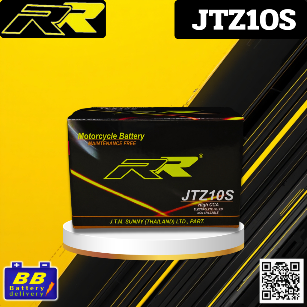 แบตเตอรี่ BIGBIKE แบตมอเตอร์ไซค์ บิ๊กไบค์ RR JTZ10S 12V 9.1Ah