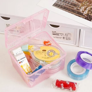 กล่องเก็บการ์ด ที่เก็บการ์ด มีฝาปิดและกันฝุ่น กล่องเก็บของ โปร่งใส Card Photocard Storage Box