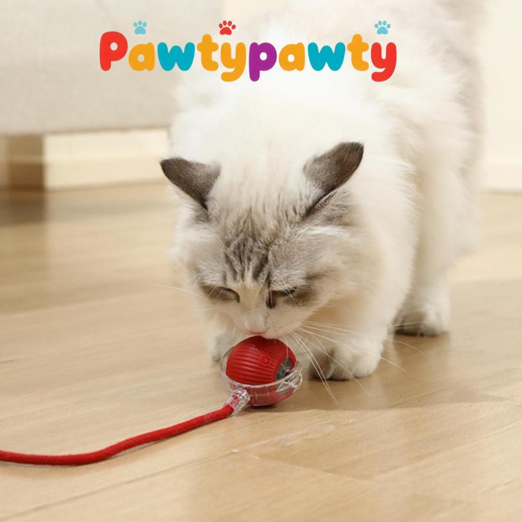 PawtyPawty ลูกบอลของเล่นสำหรับแมว กลิ้งอัตโนมัติ เคลื่อนที่ได้ เล่นสนุก เพลิดเพลิน สีสันสดใส
