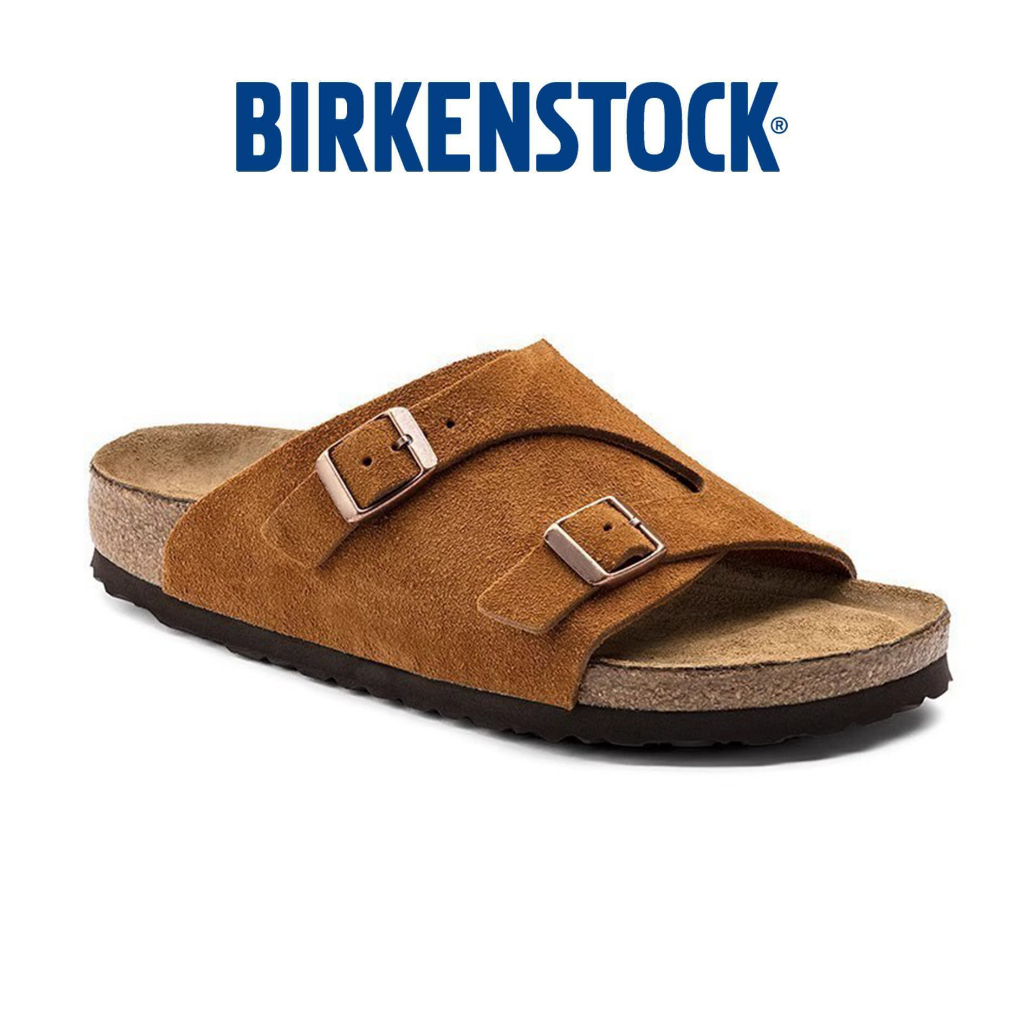 『BIRKENSTOCK』✈️พร้อมส่ง Birkenstock Zurich- Mink รองเท้าหนังกลับแบบลำลอง ยูนิเซ็กซ์