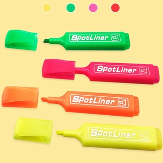 ปากกาไฮไลท์ 4สี สีสดใส หัวตัดเขียนง่าย หมึกแห้งเร็ว ไม่เลอะ ใช้งานได้หลากหลาย สำหรับเรียนและทำงาน