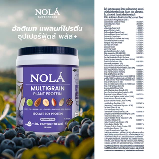 NOLÁ Superfoods โนล่า โปรตีนพืช 6 ชนิด - เวย์ พรีเมี่ยม รวมทุกรสชาติ (Whey และ Plant protein)