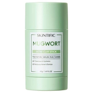 SKINTIFIC Mugwort Anti Pores & Acne Clay Stick ปริมาณ 40 g. สกินทิฟิค มัควอร์ธ แอคเน่ เคลย์ สติ๊ก