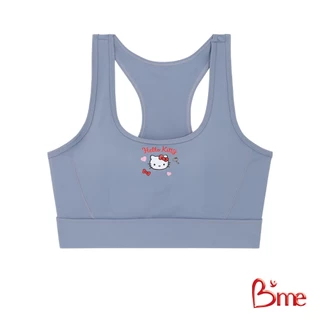 B'me เสื้อชั้นในไร้โครง level 2 ฟองกลาง รุ่น MER014 Sport Bra (Hello Kitty)สีส้มอมชมพู ดำ เทา(เข้าคู่รุ่น MER310,MER311)
