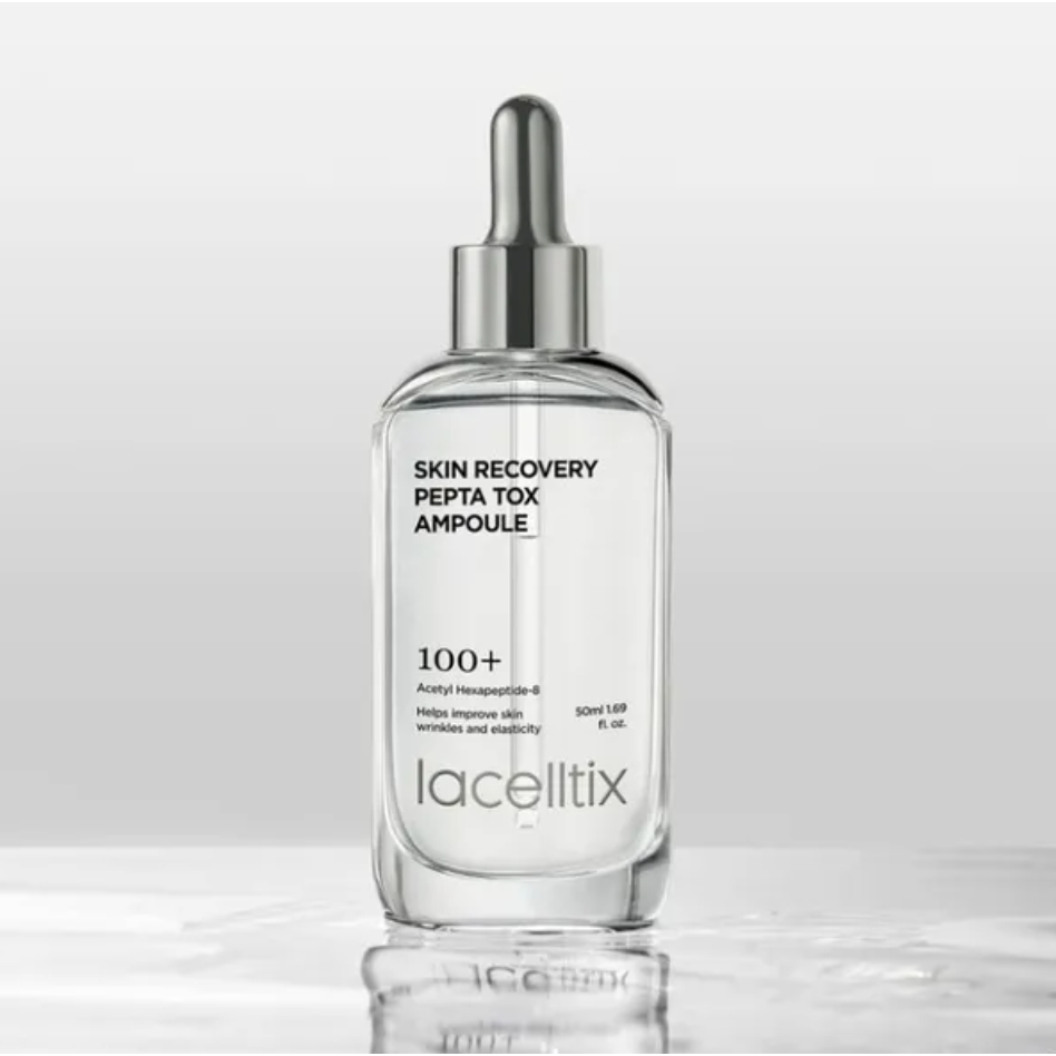 Lacelltix Skin Recovery Pepta Tox Ampoule 50mL แอมพูลเปปไทด์เข้มข้น ช่วยบำรุงผิวยืดหยุ่น อิ่มฟู ช่วยลดเลือนริ้วรอย
