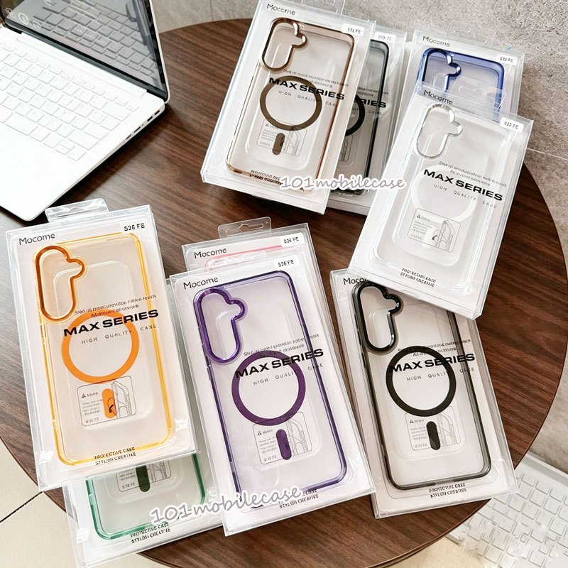359.เคส ชาร์จได้ แม่เหล็ก สำหรับ Samsung A56 / A06 / A16 A36 A26 / A07 5G A17 A37 A57 S24 S25 S26 ultra เคสเลนส์โลหะ
