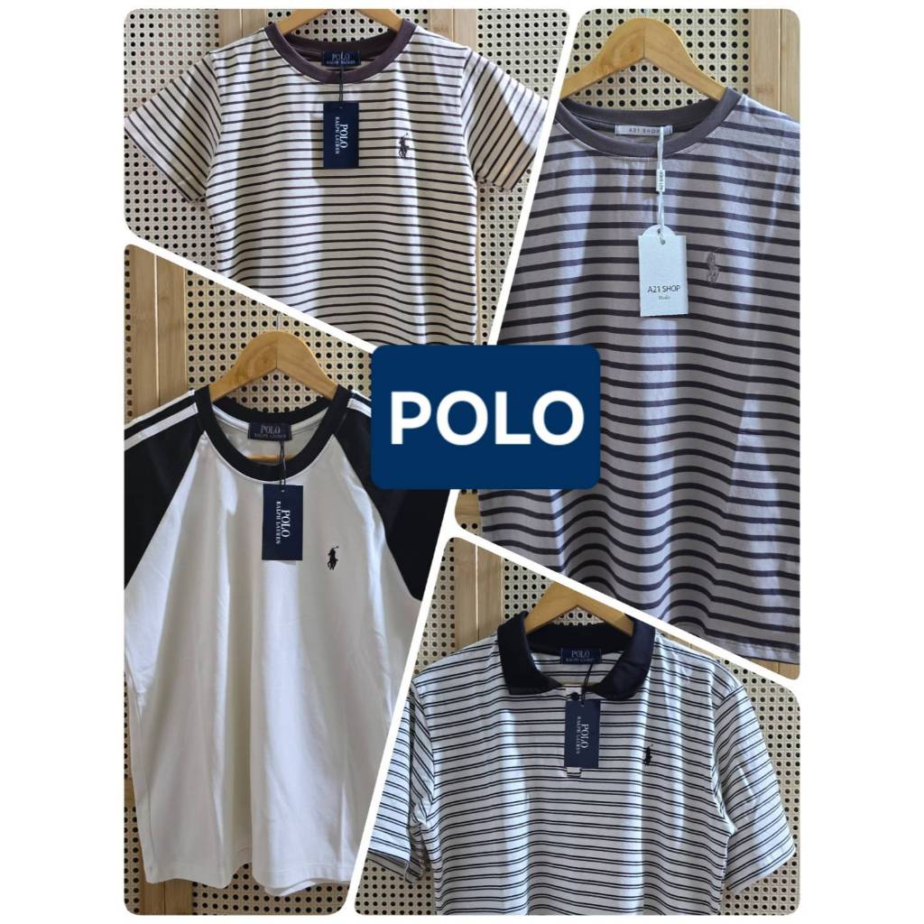 เสื้อยืด รวมป้าย งานปัก-สกรีน POLO มือ พร้อมส่ง