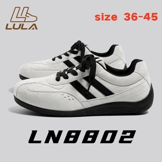 [LN8802]รองเท้าผ้าใบแฟชั่นหนังกลับ รองเท้าลำลอง unisex ระบายอากาศได้ดี น้ำหนักเบา กันลื่น กันน้ำ ขนาด 36-45