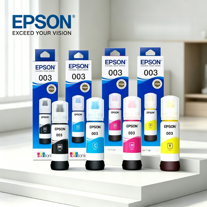 หมึกแท้  EPSON 003  4 สี BK C M Y สำหรับ L1110 L1210 L1216 L1250 L1256 L3100 L3101