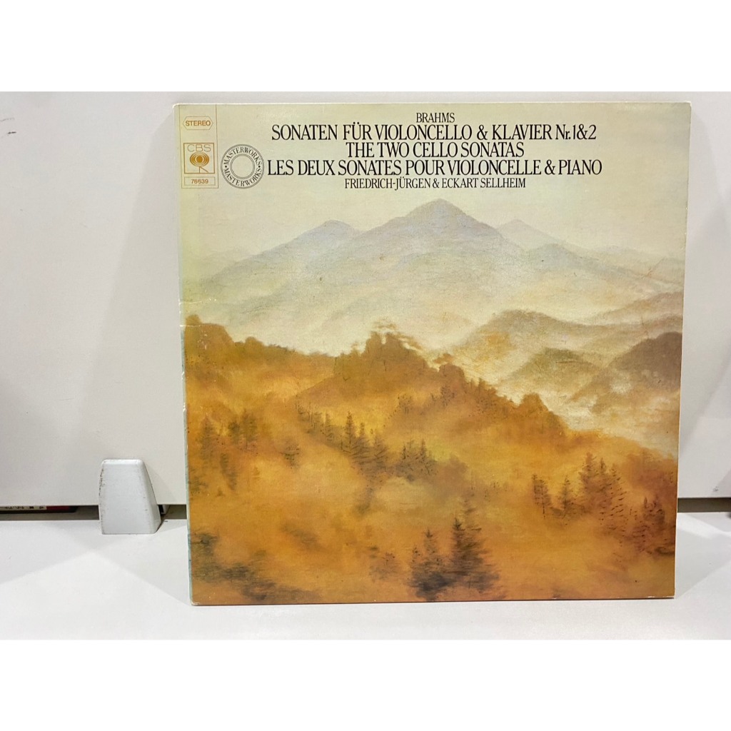 1LPVinyl Records แผ่นเสียงไวนิล Brahms: The Two Cello Sonatas Friedrich-Jürgen & Eckart Sellheim (J2