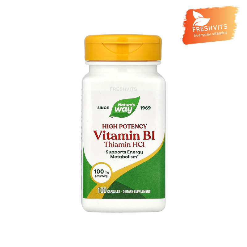 Nature's way,Vitamin B-1, 100 mg, 100 Capsules