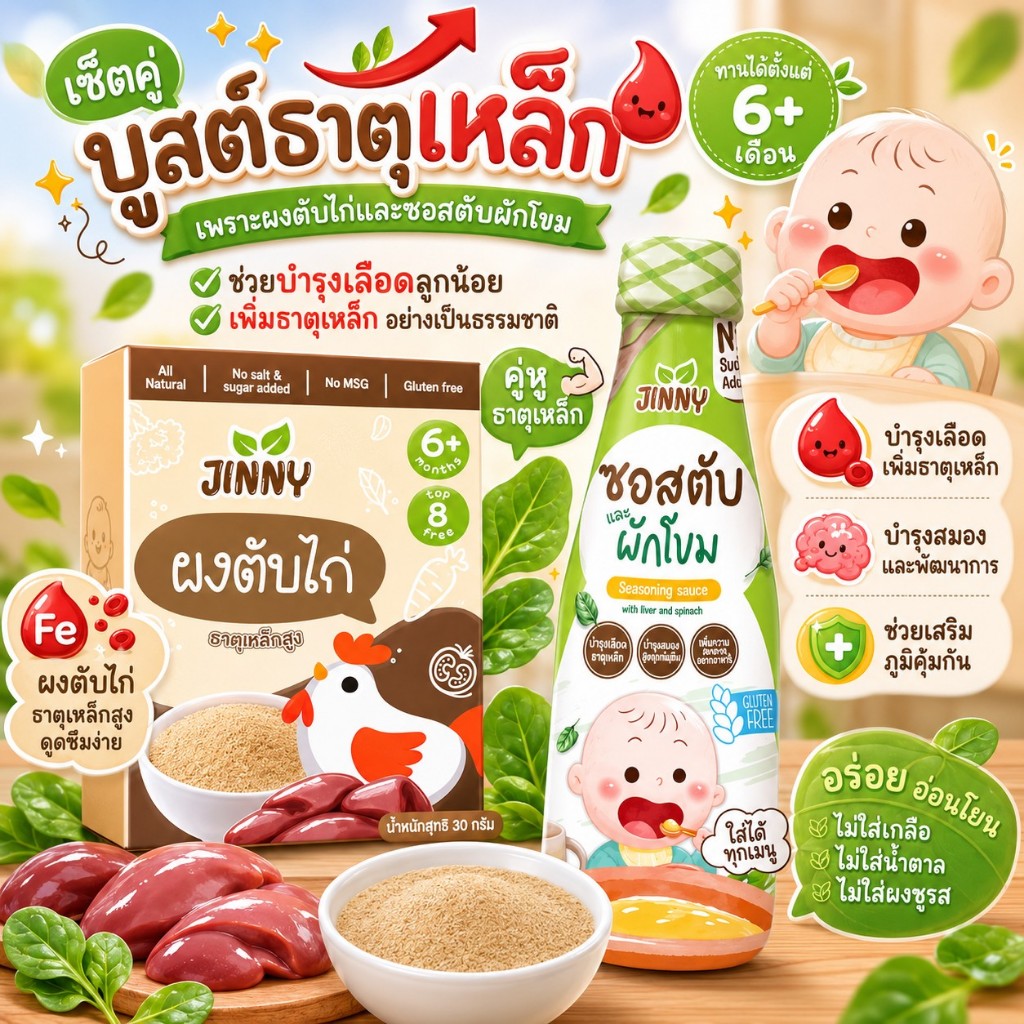 Jinny ซอสตับเบบี๋(มีฮาลาล) ซอสก่อนขวบ มีฮาลาล