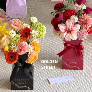 🌷🌷BAG🌷🌷กล่องใส่ดอกไม้ ทรงแจกัน กล่องดอกไม้ตั้งโต๊ะ จัดช่อดอกไม้ โอกาสพิเศษ