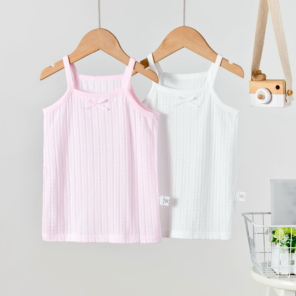 เสื้อซับชั้นในเด็ก แพ็ค2ตัว เสื้อซับชั้นในสายเดี่ยว Cotton 100% ผ้านิ่มใส่สบาย ระบายอากาศได้ดี