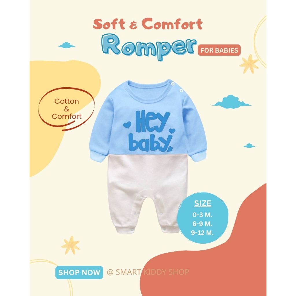 Smart kiddy shop ชุดบอดี้สูท เสื้อผ้าเด็กอ่อน เด็กแรกเกิด ( ของใช้เด็กอ่อน ของใช้เด็กแรกเกิด ) AA007-1
