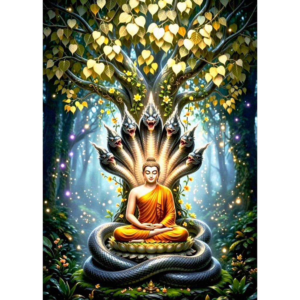 โปสเตอร์  พระพุทธเจ้า  ขนาด A3  ความหนา 200 แกรม  ภาพมงคล เสริมฮวงจุ้ย ตบแต่งบ้าน (29.7*42 cm)