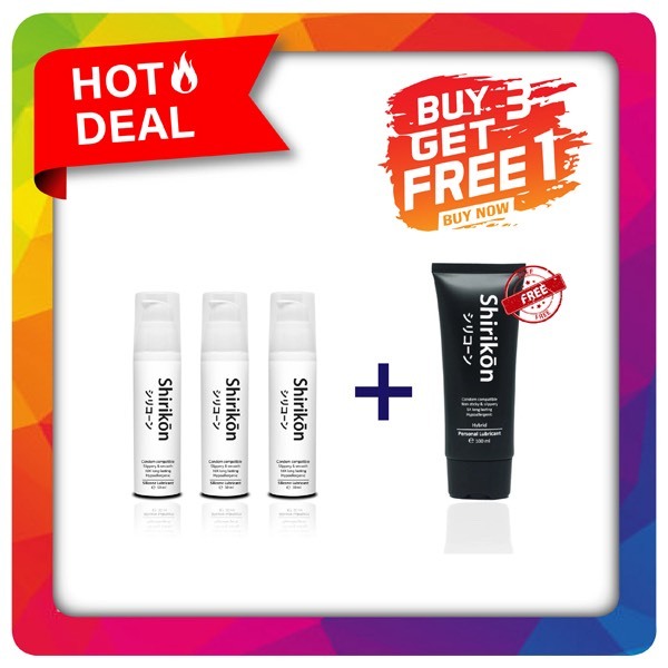 (Pro สุดคุ้ม 3 แถม 1) Shirikon x3 ขวด เจลหล่อลื่น สูตรซิลิโคน แถม สูตรไฮบริด