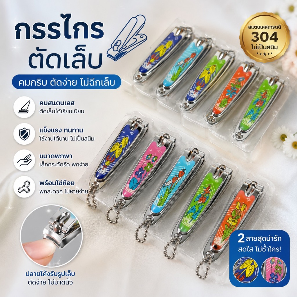 กรรไกรตัดเล็บมือ&เท้า ขนาดเล็ก คละลาย (พร้อมส่ง)