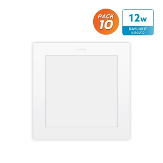 【ยกแพ็ก10ชิ้น】LAMPTAN โคมไฟ LED DOWNLIGHT ULTRA SLIM ALU CHAMPION หน้ากลม/หน้าสี่เหลี่ยม แสงขาว