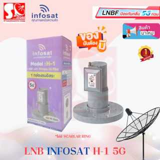 หัว LNB หัวจาน PSI INFOSAT ระบบ C-Band หรือจานตะแกรง ตัดสัญญาณรบกวน 5G PSI X2-5G INFOSAT H-1 C2+ อินโฟแซท เฉพาะหัว