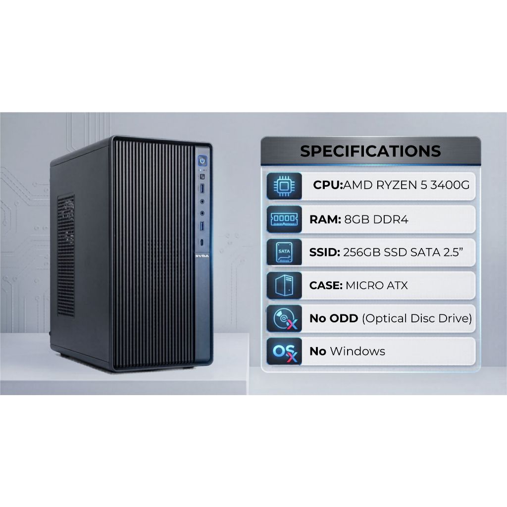 คอมพิวเตอร์ SVOA  /AMD RYZEN 5 3400G/8GB DDR4/256GB