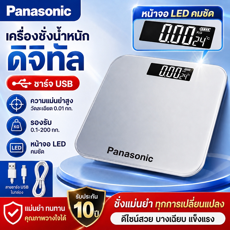 ซื้อ1 แถม 3 เครื่องชั่งน้ำหนัก Weight Scale 200kg ชาร์จUSB ชาร์จครั้งเดียวใช้ได้หนึ่งปี ตาชั่งน้ำหนัก