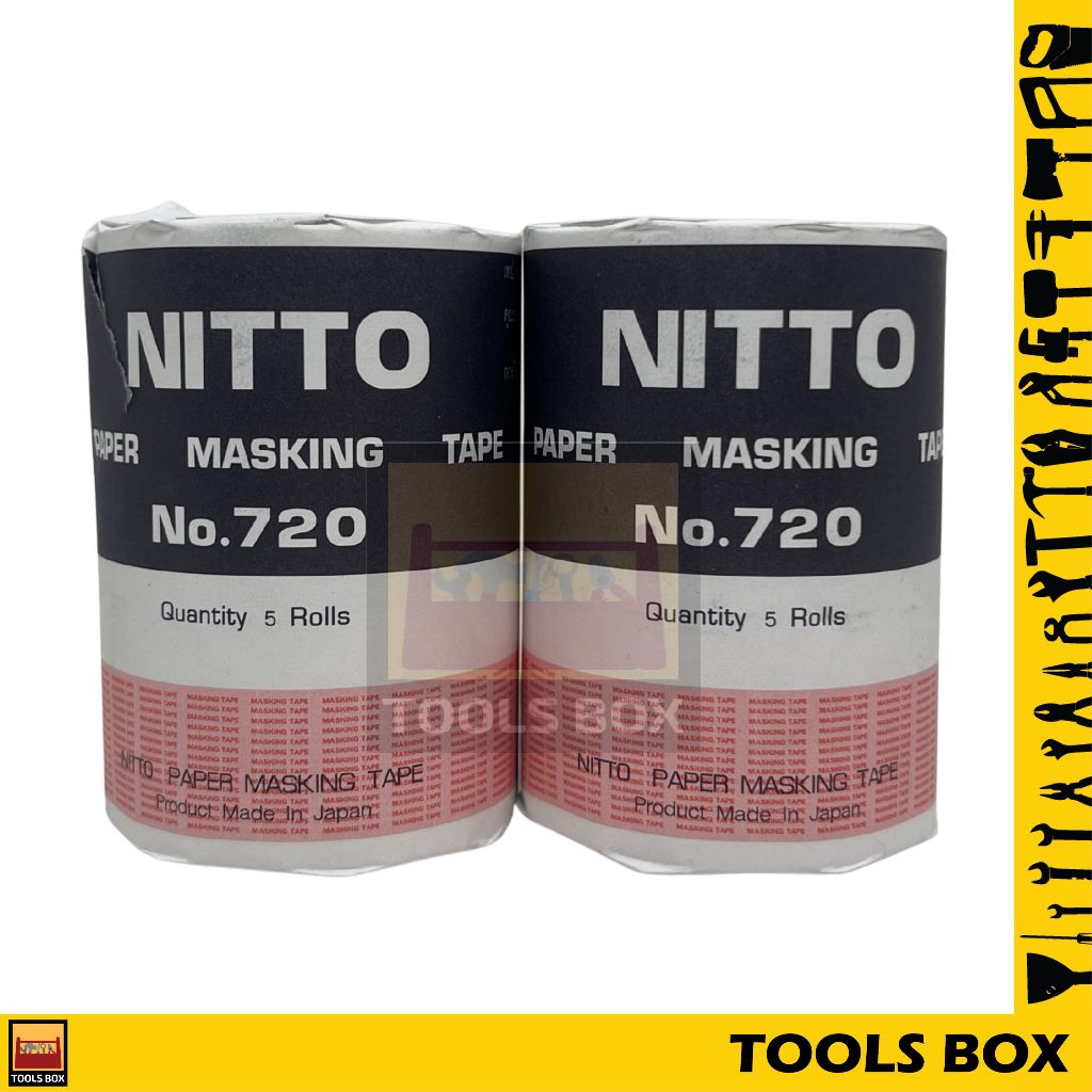 [ยกแพ็ค] NITTO กระดาษกาวนิตโต้ NITTO TAPE NO.720 (แพ็ค/5ม้วน)