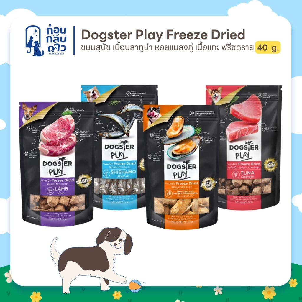 Dogster Play Freeze Dried ขนมสุนัขฟรีซดราย ขนาด40กรัม