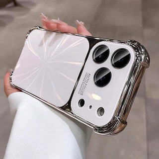 หน้าต่างบานใหญ่ ถุงลมนิรภัย ลายเลเซอร์ ชุบด้วยไฟฟ้า นุ่ม เคสโทรศัพท์ Phone Case For iPhone 17 16 15 14 13 Pro Max Plus