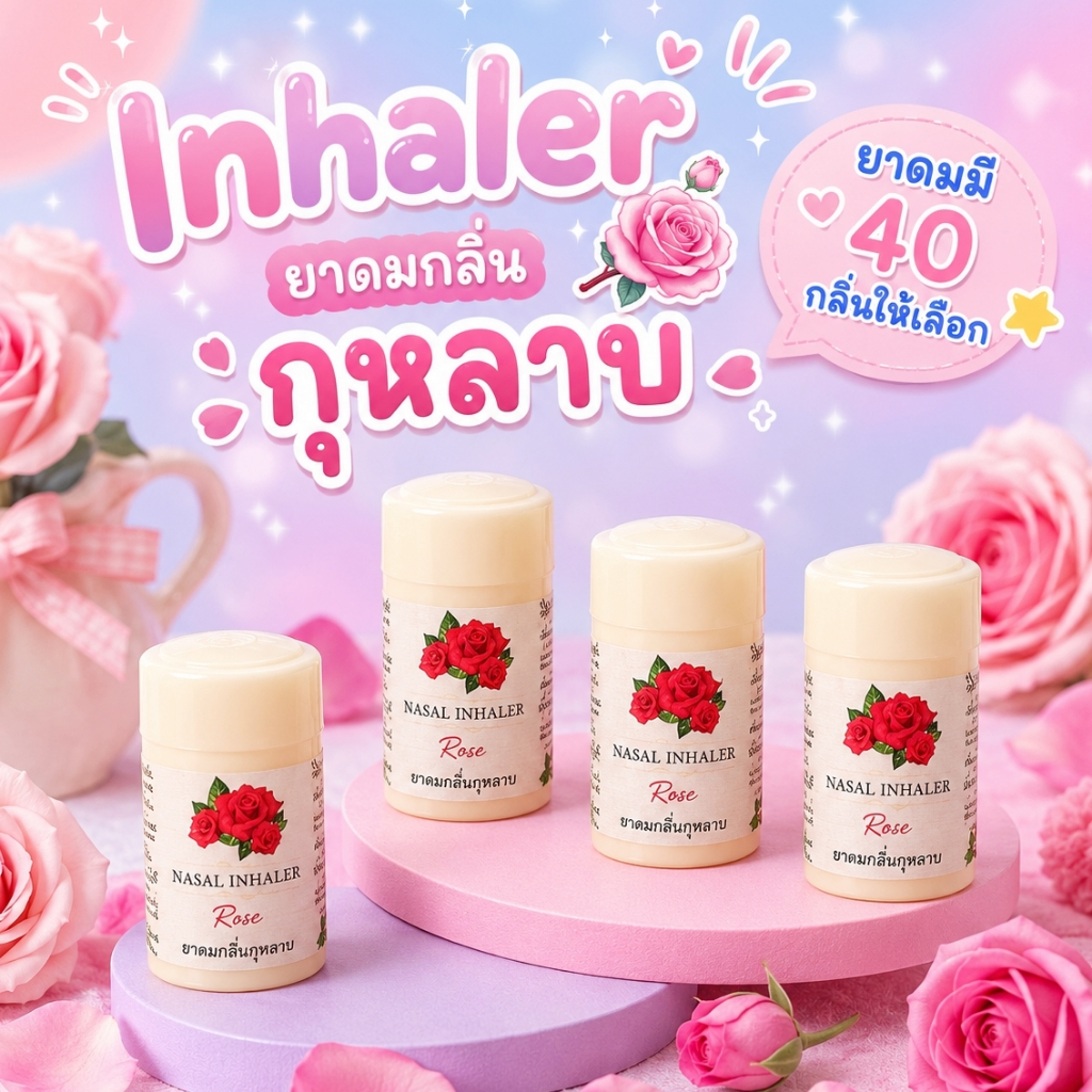 💎ยาดมกลิ่นกุหลาบ💎 Rose Inhaler ยาดมกลิ่นแปลก ยาดมแฟนซี มีให้เลือกหลากหลายกลื่น ยาดมสั่งทำได้