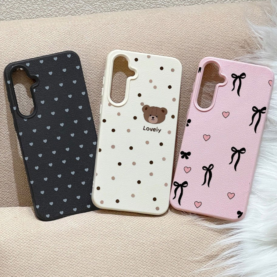 Cherry Leather เคสมือถือ For Samsung S26 UItra A17 A07 A06 A16 A15 A26 A34 A35 A36 A53 A54 A55 A56 กันกระแทก เคส