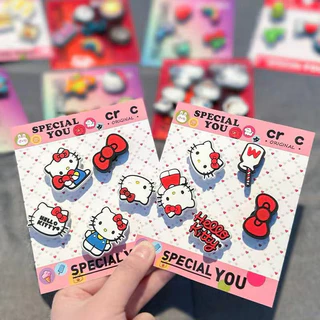 Hello Kittyเครื่องประดับรองเท้า ที่ติดรองเท้า เซ็ต ,ตัวการ์ตูนติดรองเท้า การ์ตูนน่ารัก DIY จิบ บิท