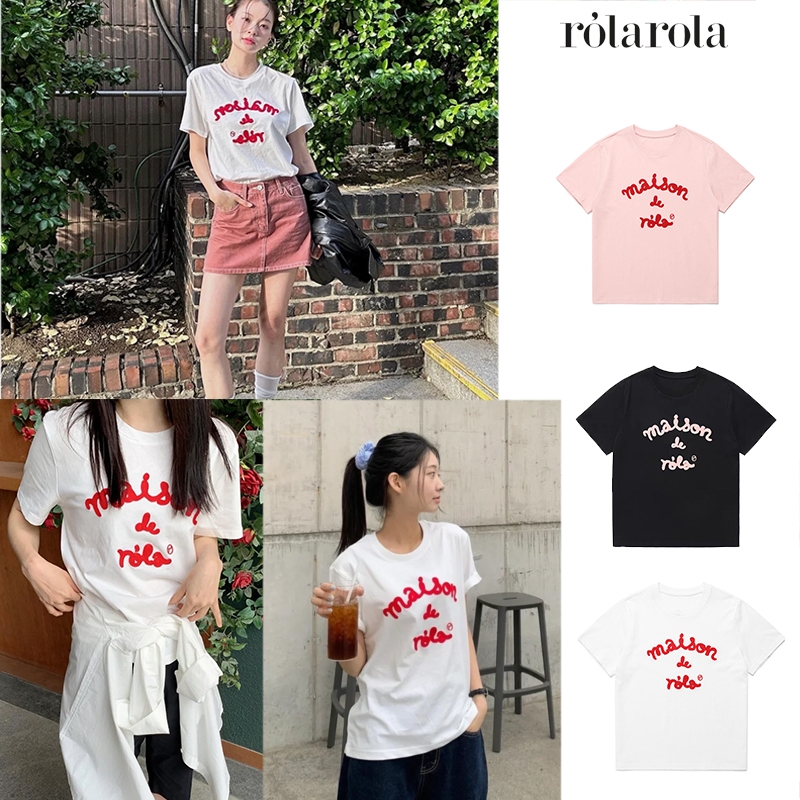 [พร้อมส่งในไทย🇹🇭] ROLAROLA เสื้อยืด Maison De Rola Embroidery วอนยอง