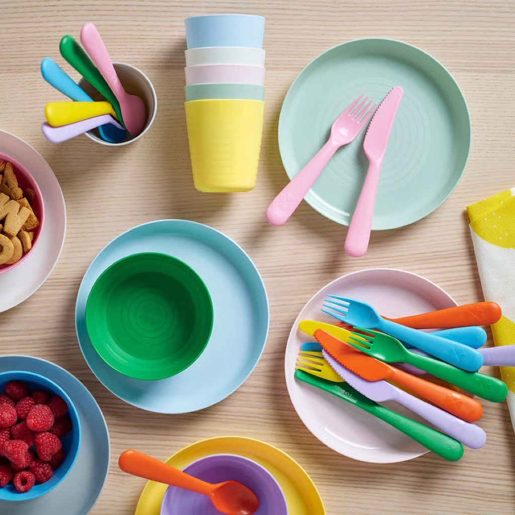 ikea -  ชุดเซ็ตจาน ชาม ช้อน แก้วมัคสีพาสเทล อิเกีย มีสีใหม่