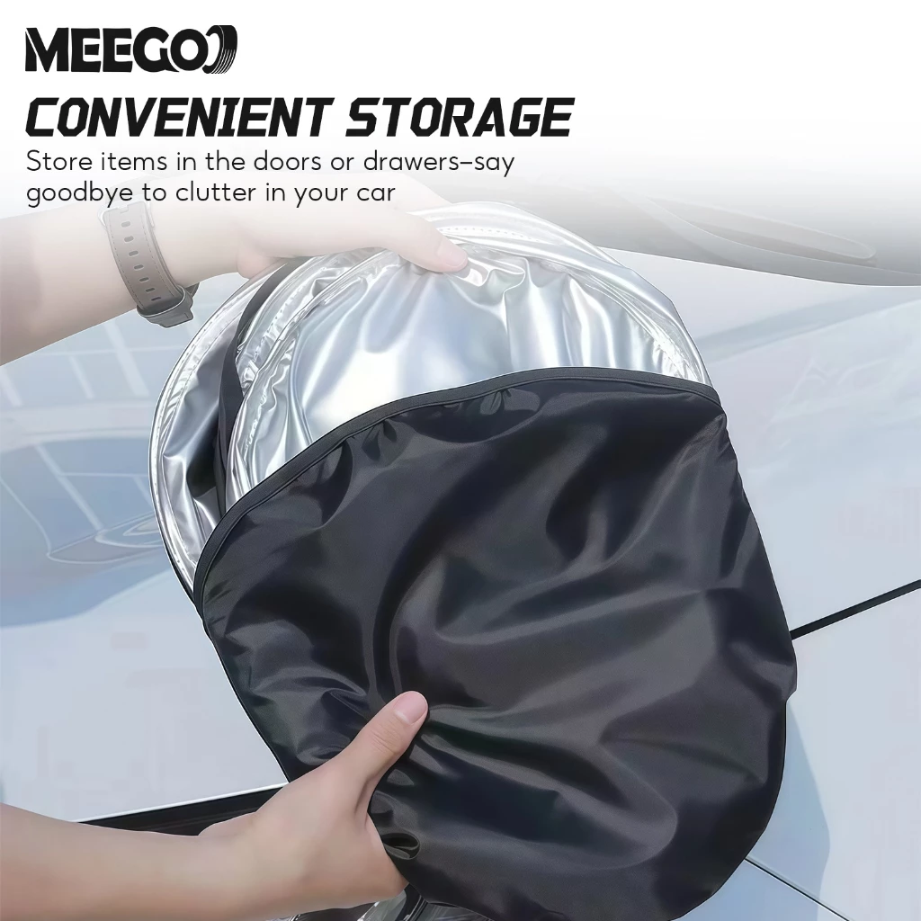 MeeGoo ร่มกันแดดในรถยนต์ แบบพับได้ กันUV ฉนวนกันความร้อน thumbnail 10