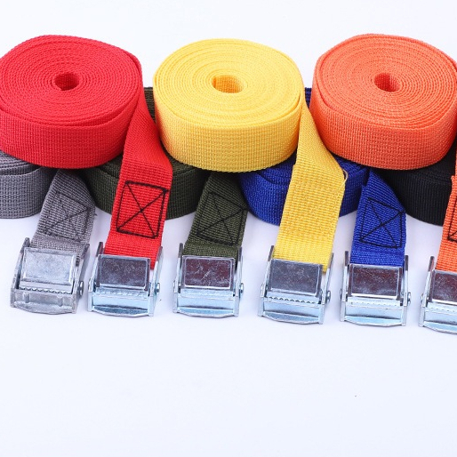 สายรัดของ พร้อมหัวล็อกอัตโนมัติ สำหรับมอไซ รถบรรทุก เชือกรัด ความกว้าง 2.5 CM ใช้งานง่าย ไม่ต้องออกแรงเยอะ 7 ขนาด