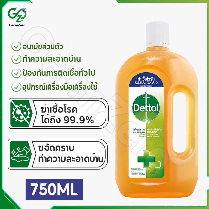 เดทตอล น้ำยาทำความสะอาด น้ำยาฆ่าเชื้อโรค Hygiene Multi-use Disinfectant 750 มล.