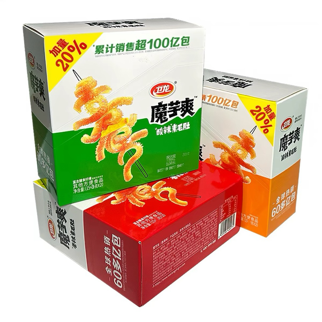 🔥🌶️ ขนมบุกหม่าล่า ยกกล่อง20ซอง รสเผ็ดสุดฮิต เคี้ยวหนึบ อร่อยแซ่บ 🔥🇨🇳
