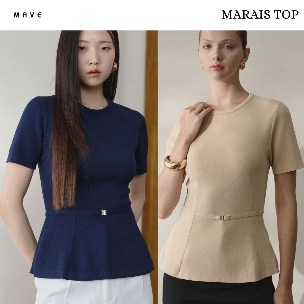 MAVE เสื้อ รุ่น Marais สี NAVY,BEIGE